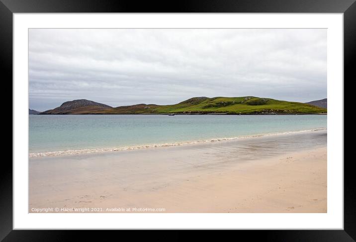 Vatersay beach, Outer Hebrides Framed Mounted Print by Hazel Wright