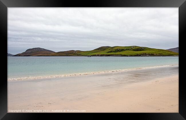 Vatersay beach, Outer Hebrides Framed Print by Hazel Wright