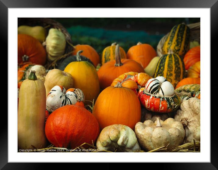 Harvesting the Best of Autumn Framed Mounted Print by Simon Marlow