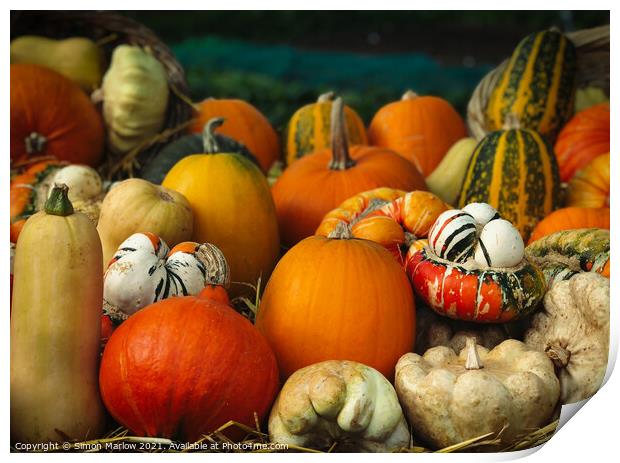 Harvesting the Best of Autumn Print by Simon Marlow