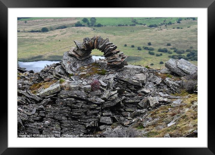 Stone Wall Circle  Framed Mounted Print by Paul Leviston