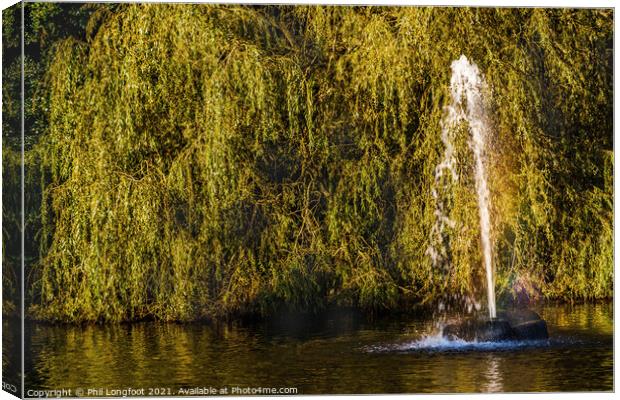 Beautiful fountain in a Liverpool park Canvas Print by Phil Longfoot