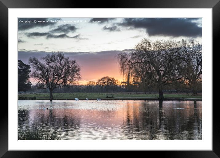 First light in January Framed Mounted Print by Kevin White