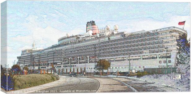Queen Elizabeth II Cruise Liner Royal Quays Marina Canvas Print by Kevin Maughan