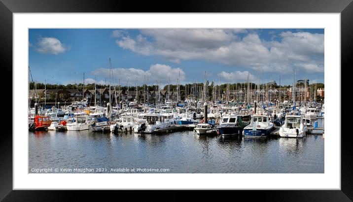 Boats And Yachts At Royal Quays Marina Framed Mounted Print by Kevin Maughan
