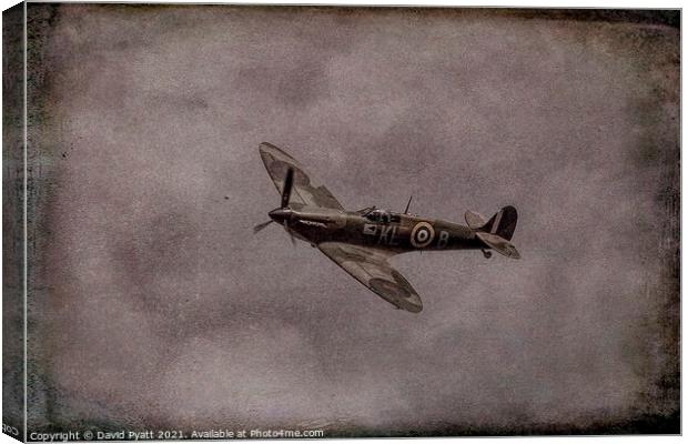 Spitfire Returns Vintage  Canvas Print by David Pyatt
