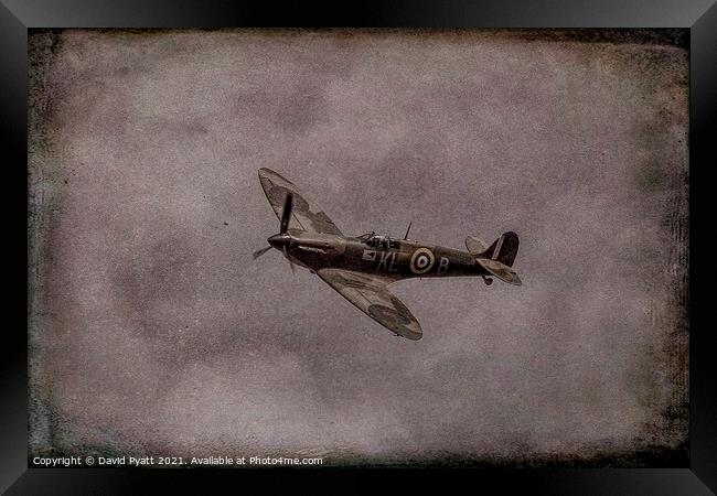Spitfire Returns Vintage  Framed Print by David Pyatt