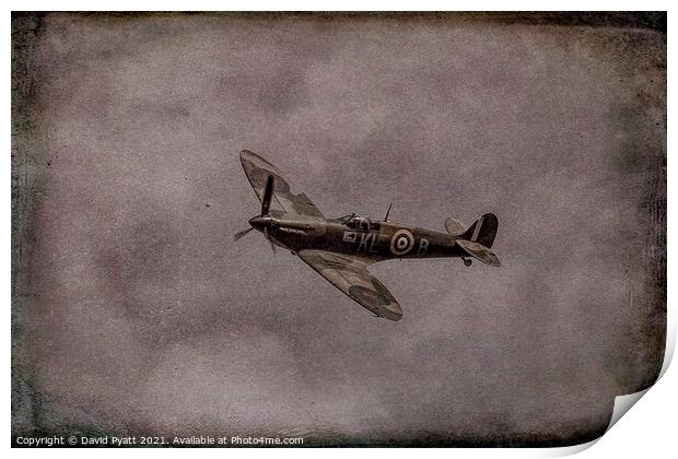Spitfire Returns Vintage  Print by David Pyatt
