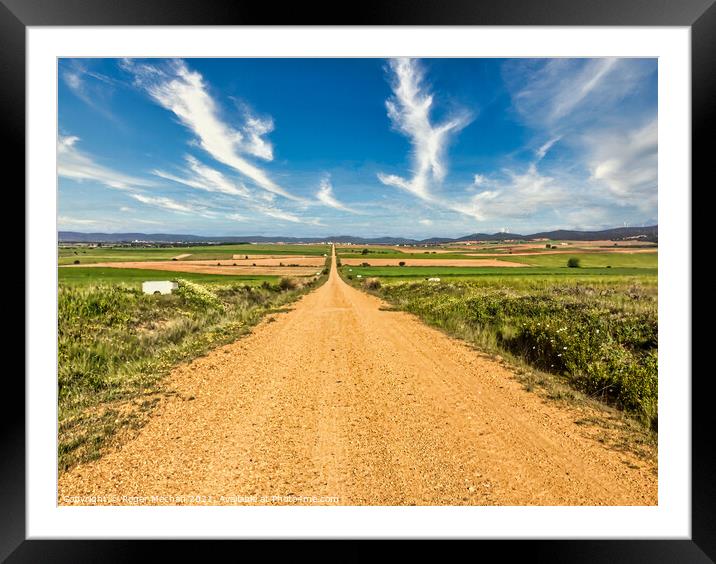 The Path to Santiago Framed Mounted Print by Roger Mechan