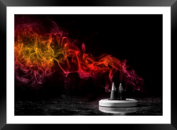 Hot Smoke Framed Mounted Print by Kelly Bailey