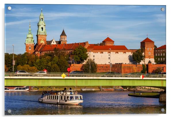 Wawel Castle at Vistula River in Poland Acrylic by Artur Bogacki