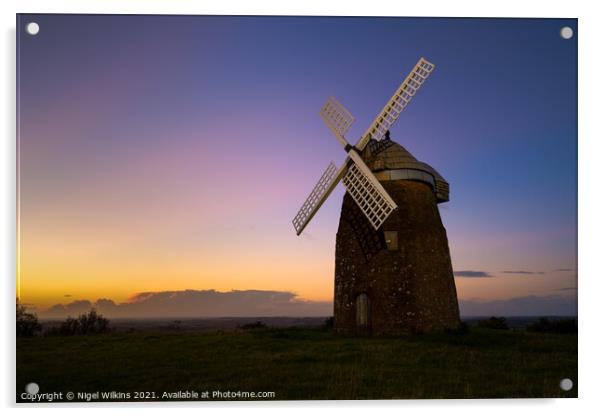 Tysoe Windmill Acrylic by Nigel Wilkins