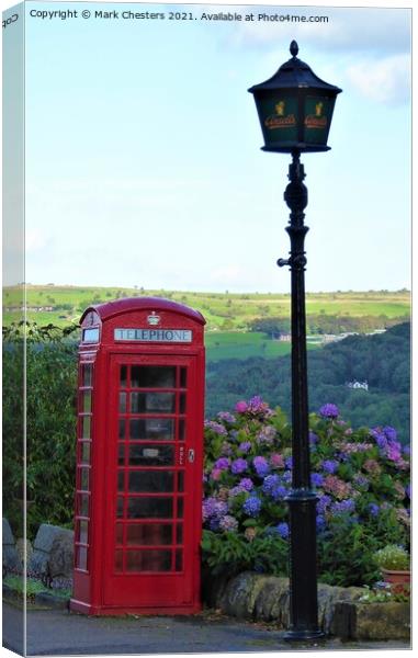 Captivating View from the Red Telephone Box Canvas Print by Mark Chesters