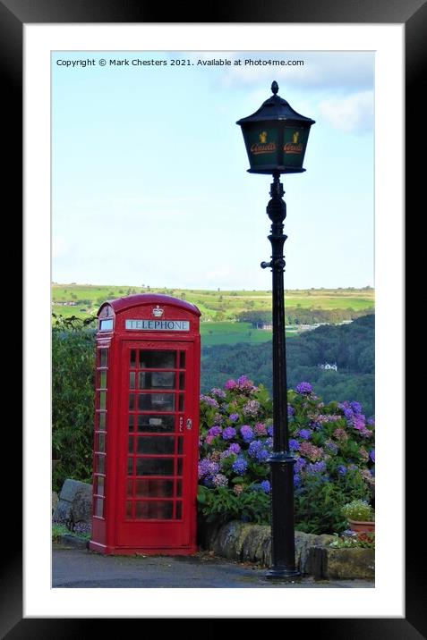 Captivating View from the Red Telephone Box Framed Mounted Print by Mark Chesters
