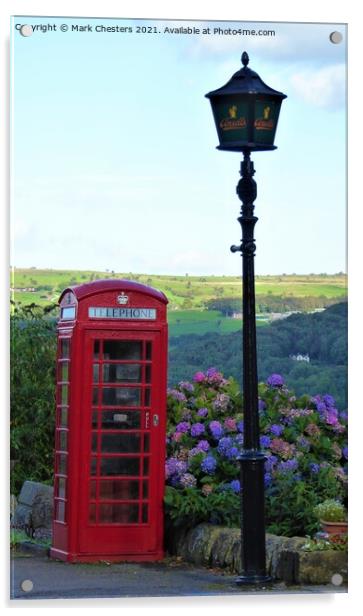 Captivating View from the Red Telephone Box Acrylic by Mark Chesters