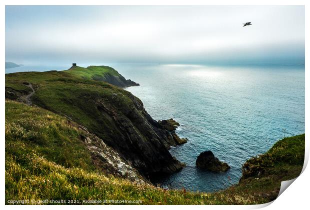 Abereiddy, Pembrokeshire, Wales Print by geoff shoults