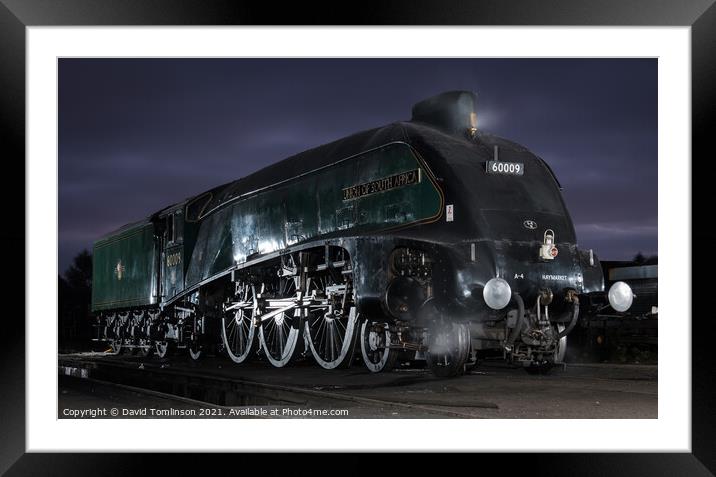 A4 Union of South Africa at night  Framed Mounted Print by David Tomlinson