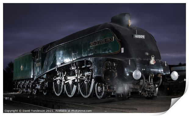 A4 Union of South Africa at night  Print by David Tomlinson