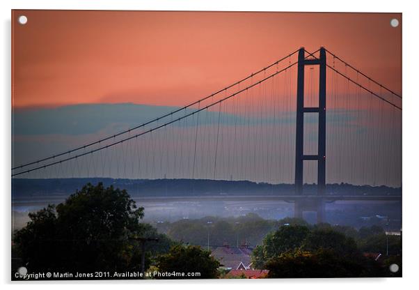 Humber Bridge Sunset Acrylic by K7 Photography