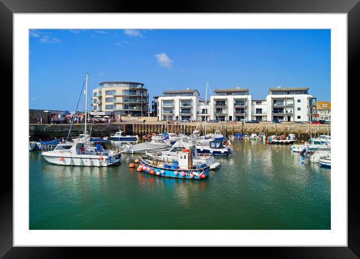 West Bay Harbour Framed Mounted Print by Darren Galpin