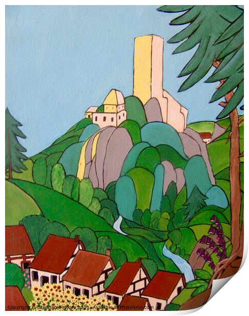 The Castle on the Hill Print by Stephanie Moore