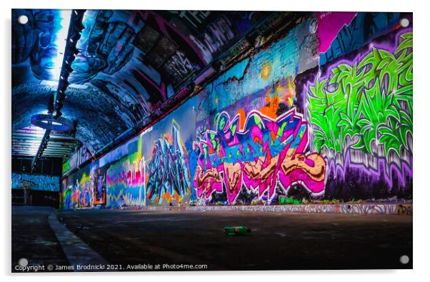 Leake Street Tunnel Acrylic by James Brodnicki
