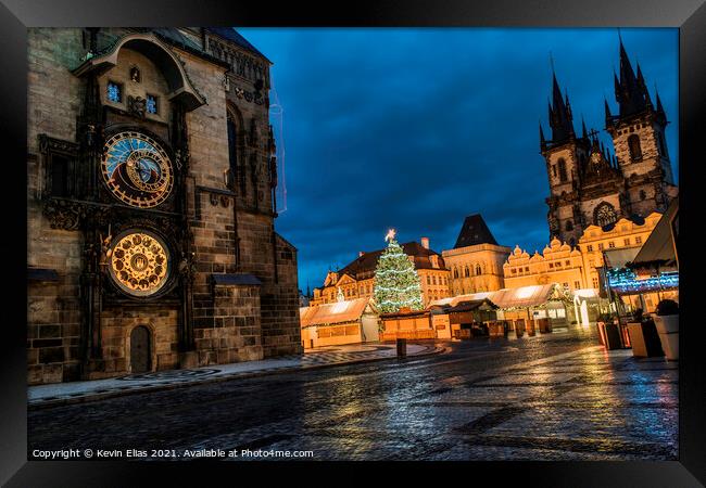 Astronomical Clock Framed Print by Kevin Elias