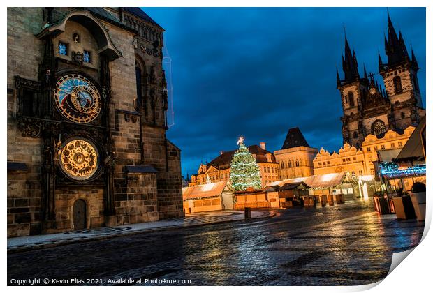 Astronomical Clock Print by Kevin Elias