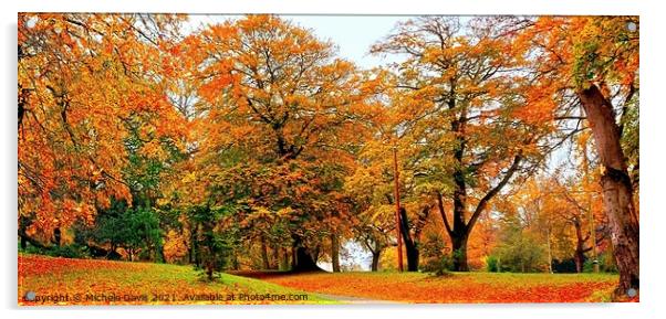 Autumn Trees Preston Acrylic by Michele Davis