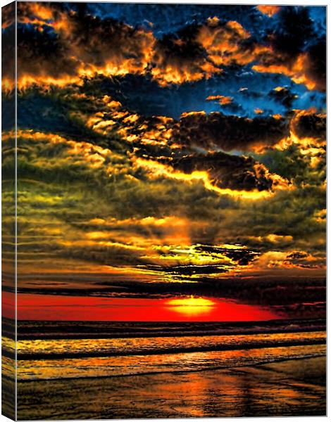Painted Bali Sky Canvas Print by Mark Sellers