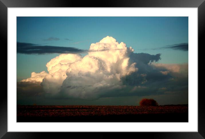 cumulous cloud  Framed Mounted Print by Simon Johnson