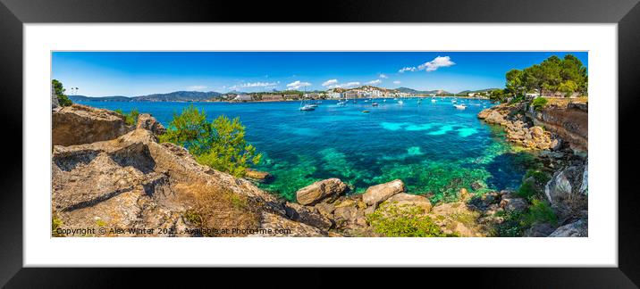 Santa Ponca on Mallorca island, Mediterranean Sea Framed Mounted Print by Alex Winter