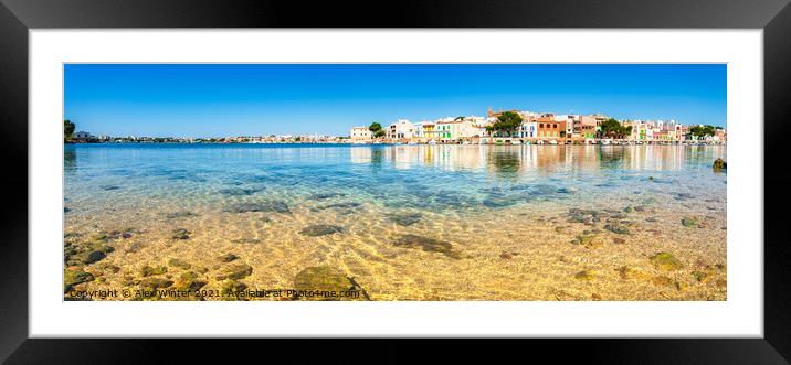 Portocolom, old fisher village Framed Mounted Print by Alex Winter