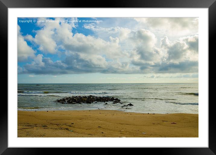 Sunset on the beach Framed Mounted Print by Lucas D'Souza