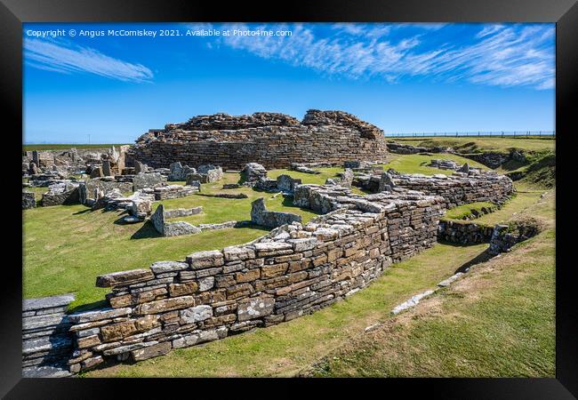 Broch of Gurness, Mainland Orkney Framed Print by Angus McComiskey