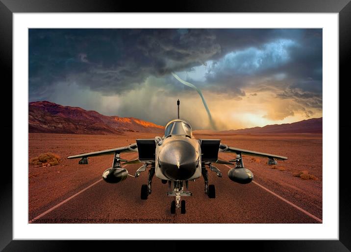 Tornado Jet Framed Mounted Print by Alison Chambers
