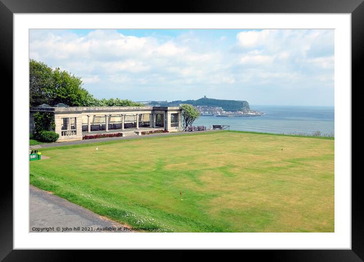 South cliff gardens shelter, Scarborough. Framed Mounted Print by john hill