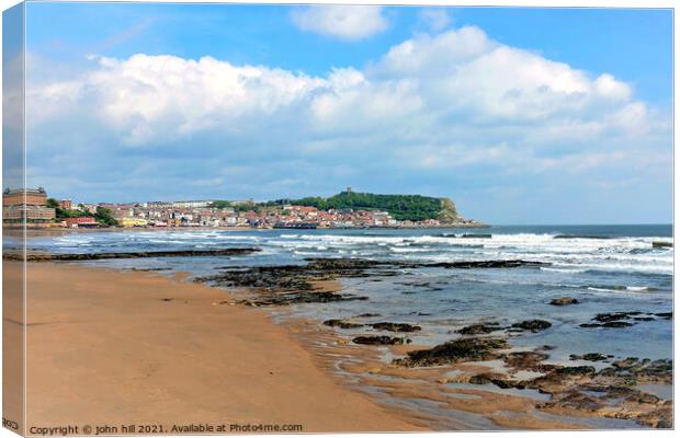 Scarborough South bay at low tide, Yorkshire. Canvas Print by john hill