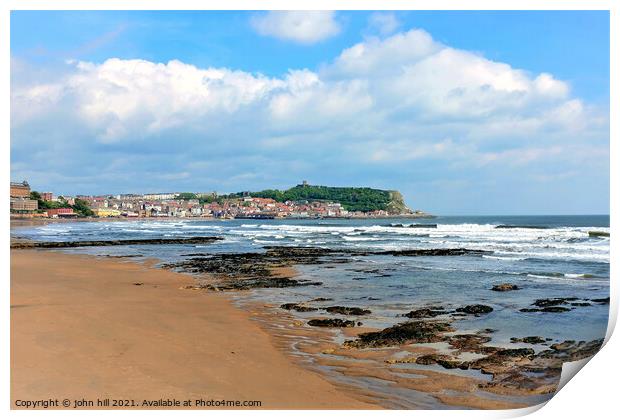 Scarborough South bay at low tide, Yorkshire. Print by john hill