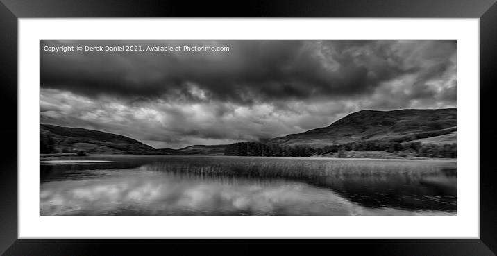 Moody Reflections of Scottish Highlands Framed Mounted Print by Derek Daniel