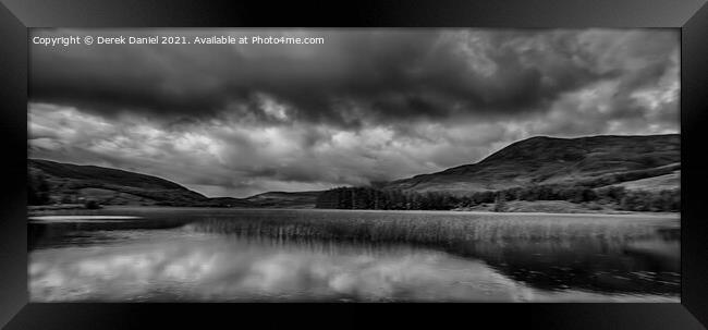 Moody Reflections of Scottish Highlands Framed Print by Derek Daniel