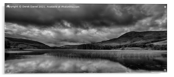 Moody Reflections of Scottish Highlands Acrylic by Derek Daniel