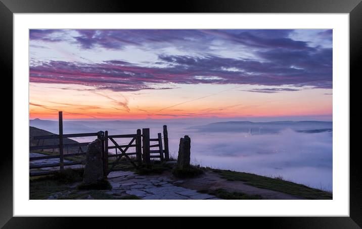 Dawn above Hope Valley Framed Mounted Print by John Finney