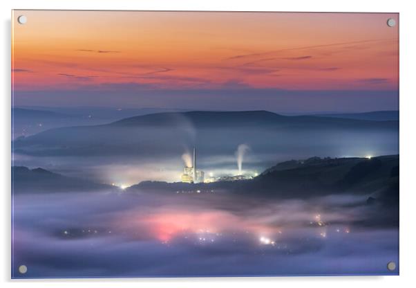 Hope Valley September Dawn Acrylic by John Finney