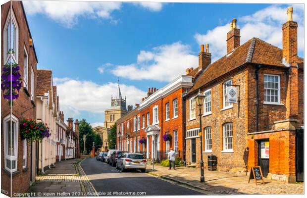 Church Street in Old Aylesbury Canvas Print by Kevin Hellon
