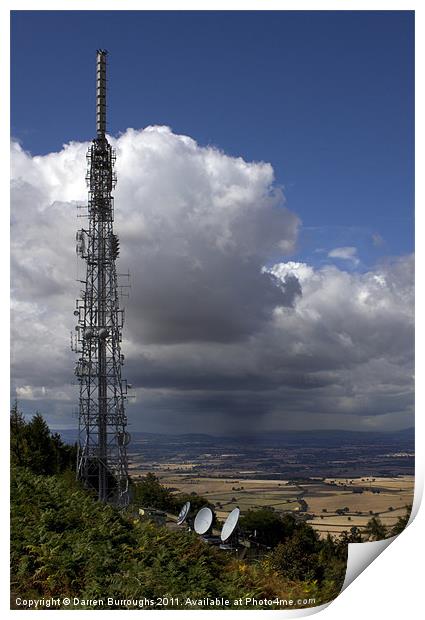 Storm Heading For The Wrekin Print by Darren Burroughs