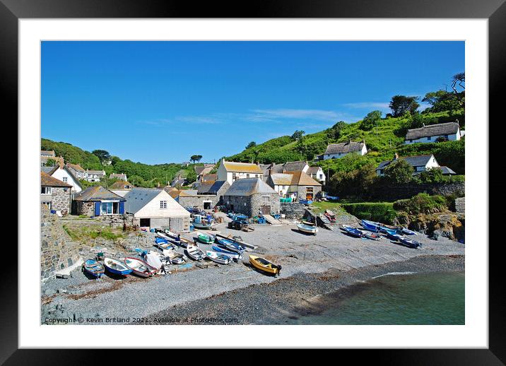 cadgwith cornwall Framed Mounted Print by Kevin Britland