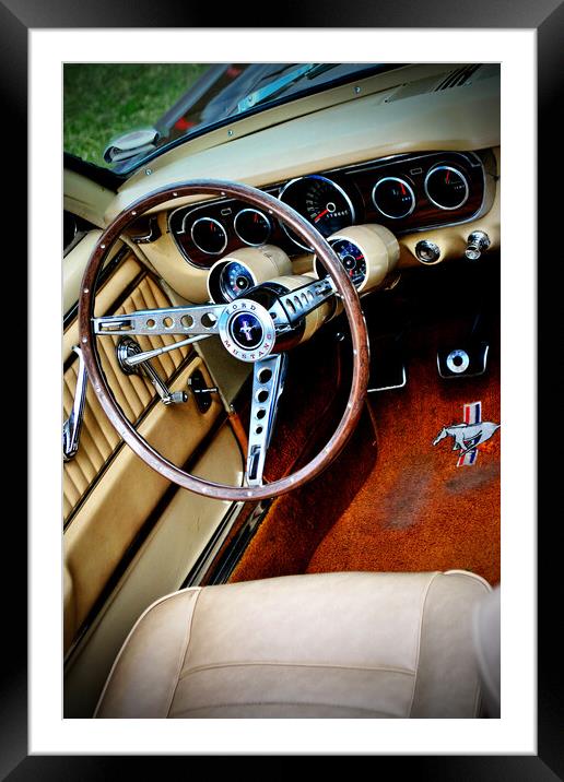 Ford Mustang Motor Car Interior Framed Mounted Print by Andy Evans Photos