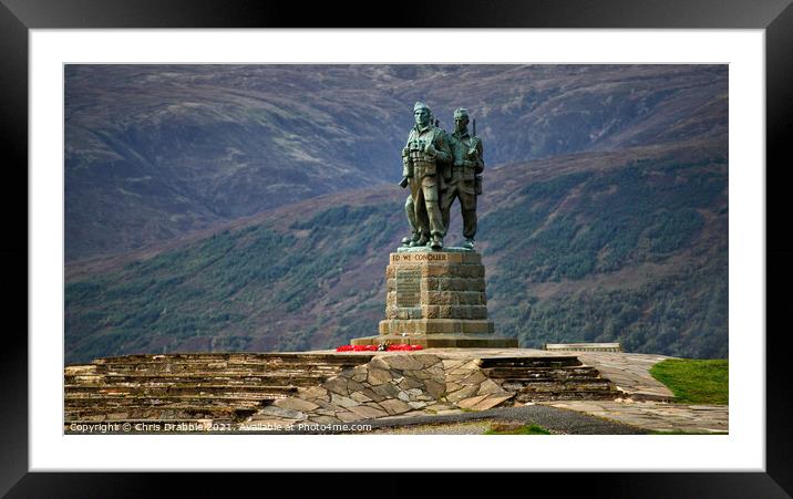 The Commando Memorial Framed Mounted Print by Chris Drabble