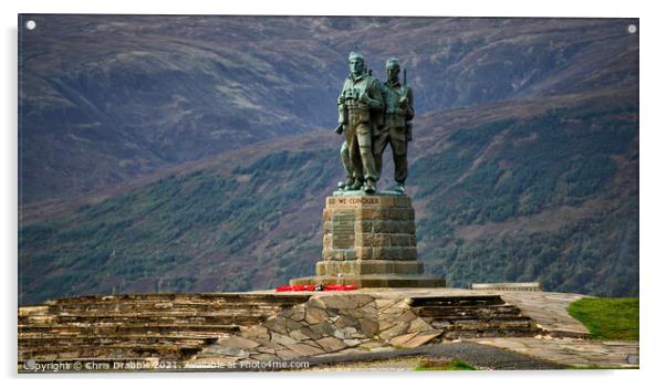 The Commando Memorial Acrylic by Chris Drabble